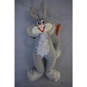 Vintage Bugs Bunny Plush Doll with Carrot